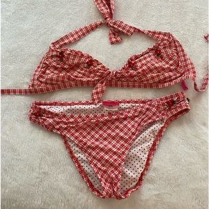 Betsey Johnson bikini. M bottom L top